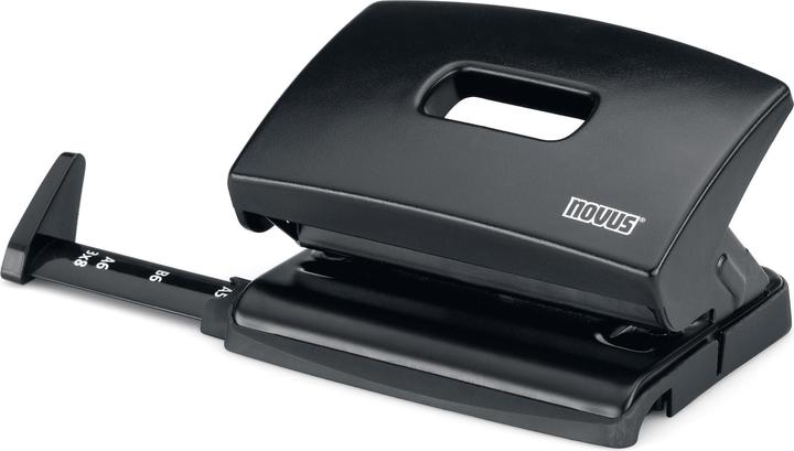 Actual product image Novus Punch C 216, punching capacity: 16 sheets, black Punching: 80 mm, with stop rail, made of metal