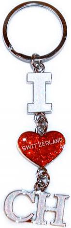 Actual product image Cotfer Porte-clés métallique articulé I love CH