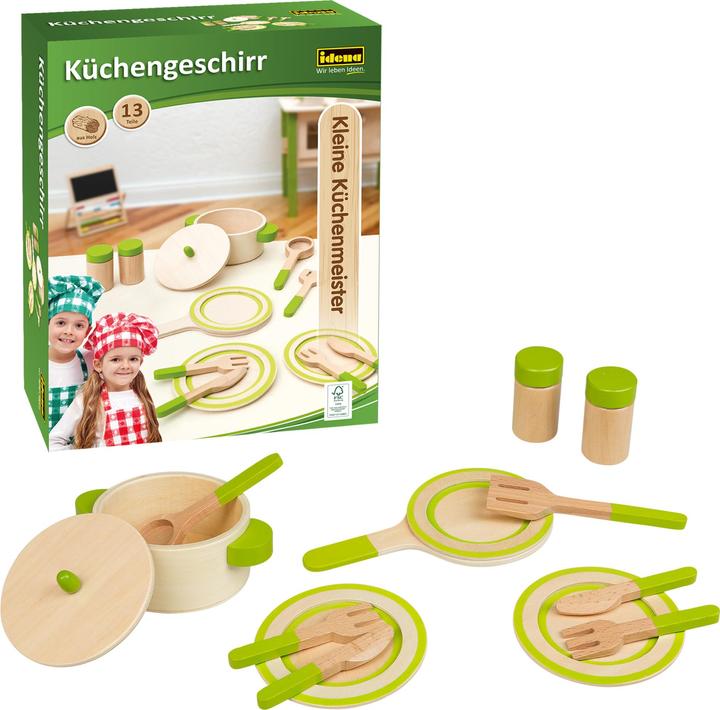 Immagine prodotto Idena Utensili da cucina in legno 13 pezzi FSC100
