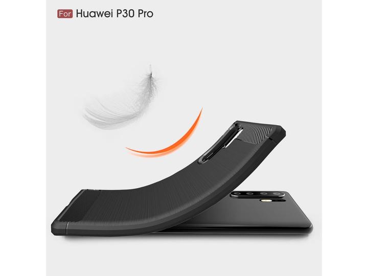 Actual product image Screenguard Huawei P30 Pro Cover Carbon Brushed Soft TPU (Huawei P30 Pro)