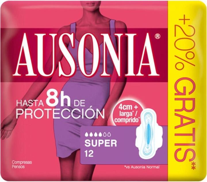 Produktbild Ausonia compresas super alas 12 uds (12 x, Damenbinden)
