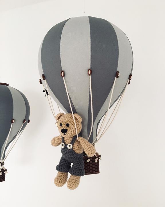 Actual product image Super Balloon Deko Heissluftballon Weiss Dunkelgrau (1 x)