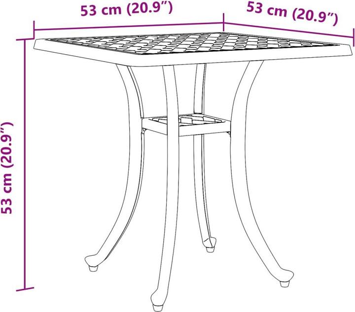 Produktbild VidaXL Gartentisch guss (53 cm)