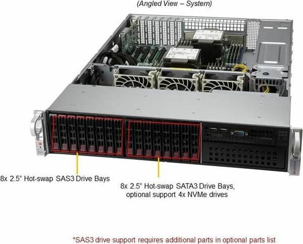 Image du produit Supermicro 2U BARE LGA-4189 3RD GEN 16X2.5