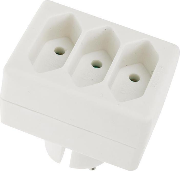 Produktbild Velleman 3-Fach-Steckdosen-Verteiler - Für Euro-Stecker (3 x, CEE 7/16)