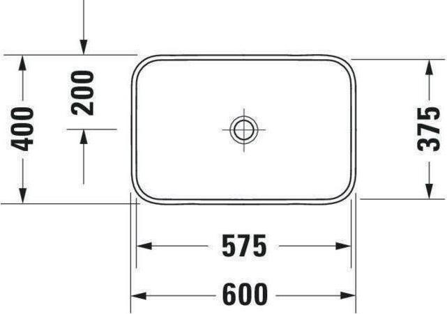 Image du produit Duravit Vasque à poser HAPPY D.2 PLUS o ÜL o HLB 600x400mm o HL we/anth WG (400 mm, 600 mm)