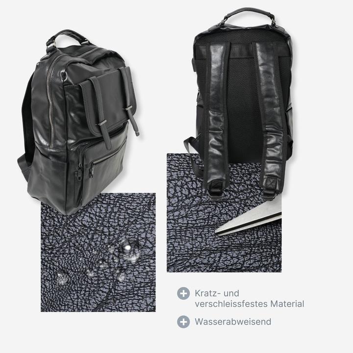 Actual product image Hermex Laptop backpack Daypack Business backpack PU leather backpack (15 l)
