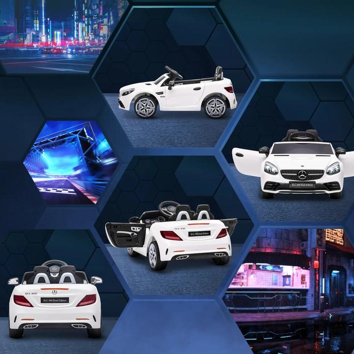 Produktbild Swisshandel24 Elektroauto Kinderfahrzeug, Fernbedienung, Sicherheitsgurt, Musik, ab 3 Jahren, Weiss (12 V)