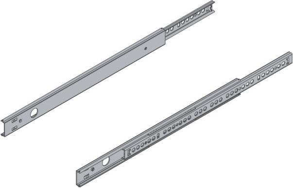 Image du produit Hettich Schubladenschiene Teilauszug 346-551 mm verzinkt 9136664 2 Stück