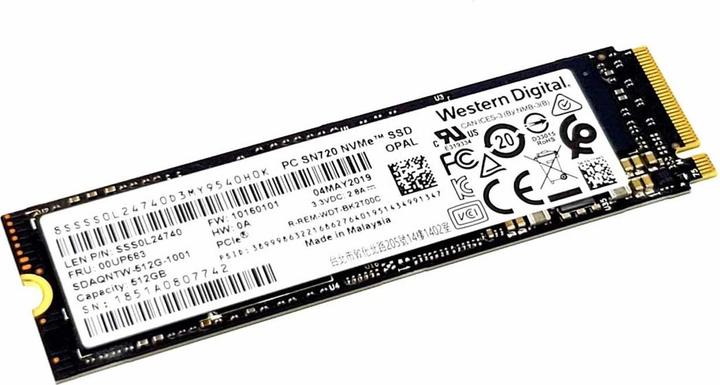 Image du produit Lenovo 512G,M.2,2280,PCIe3x4,WD,OPAL (512 Go, M.2 2280)