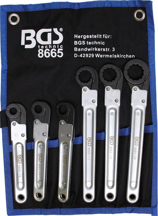 Actual product image BGS Line Ratchet Wrench Set | 6 pcs. (22 mm)