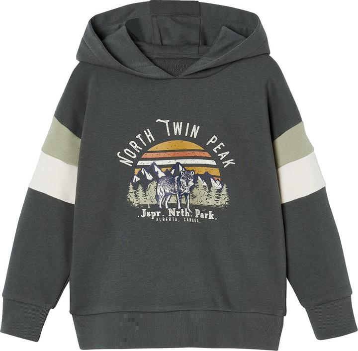 Vertbaudet Jungen Kapuzensweatshirt mit Colorblock-Ärmeln Oeko-Tex