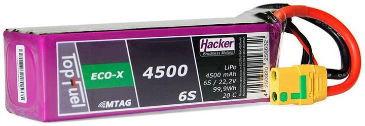 Actual product image Hacker LiPo Pack TF ECO-X 4500mAh 6S MTAG (22.20 V, 4500 mAh)
