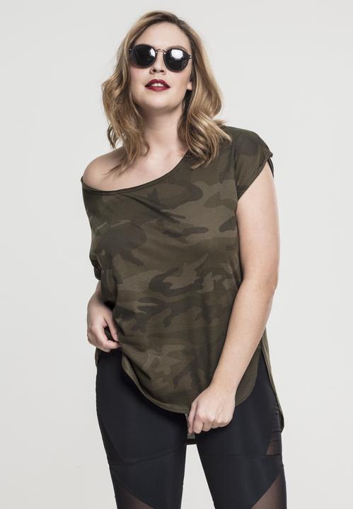 Actual product image Urban Classics Ladies Camo Back Shaped Tee (XS)
