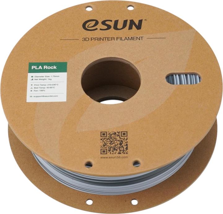 Image du produit eSUN PLA ROCK 1,75mm LIMESTONE 1kg (PLA, 1.75 mm, 1000 g, Gris)