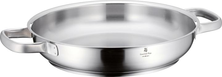 WMF Padella in acciaio inox 28 cm Gourmet Plus Induction non rivestita (28 cm, Padella per friggere, Acciaio inossidabile)