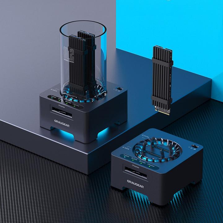 Produktbild Graugear Docking + Kartenleser für 1x M.2 NVMe, 1x M.2 NGFF, 1x CF-Express