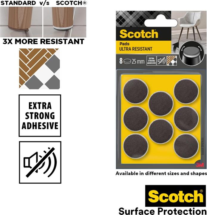 Produktbild Scotch Filzgleiter (Filzgleiter, 12 Stück)