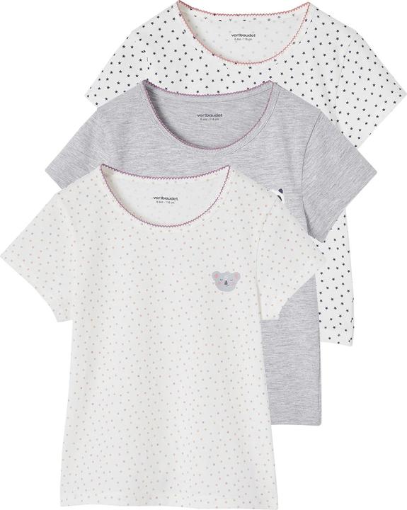 Actual product image Vertbaudet 3er-Pack Mädchen T-Shirts mit Tieren (140)