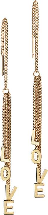 Produktbild Star Piercing Ohrstecker rosegold freifallende Kette Buchstabenbaum Love (ohne Messing, Chirurgenstahl 316L)