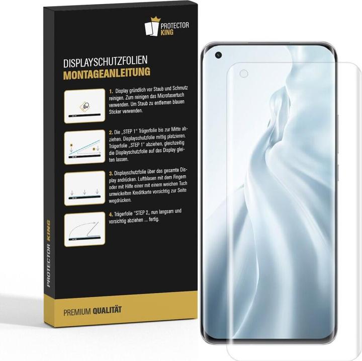 Produktbild Protectorking 3x Panzerfolie Anti-Shock HD Klar (3 Stück, Xiaomi Mi 11 Pro)