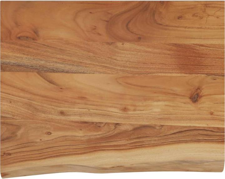 Immagine prodotto VidaXL Scaffale da parete rettangolare con bordo ad albero, scaffale da ufficio in legno massiccio di (40 x 2,5 x 2,5 cm)