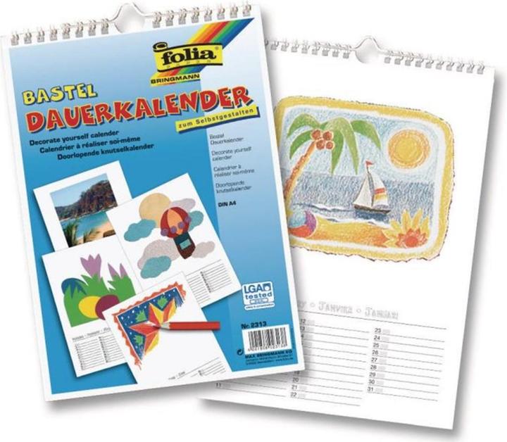 Image du produit Folia Calendrier permanent (A4, Allemand)