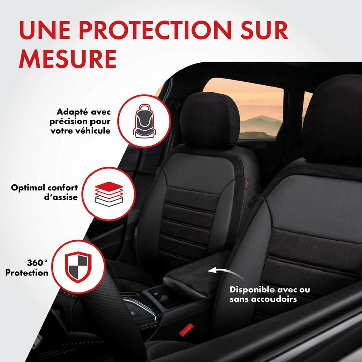 Image du produit Walser Housse de siège pour VW Polo (6R1, 6C1) 03/2009-aujourd'hui, 2 housses de siège individuelles