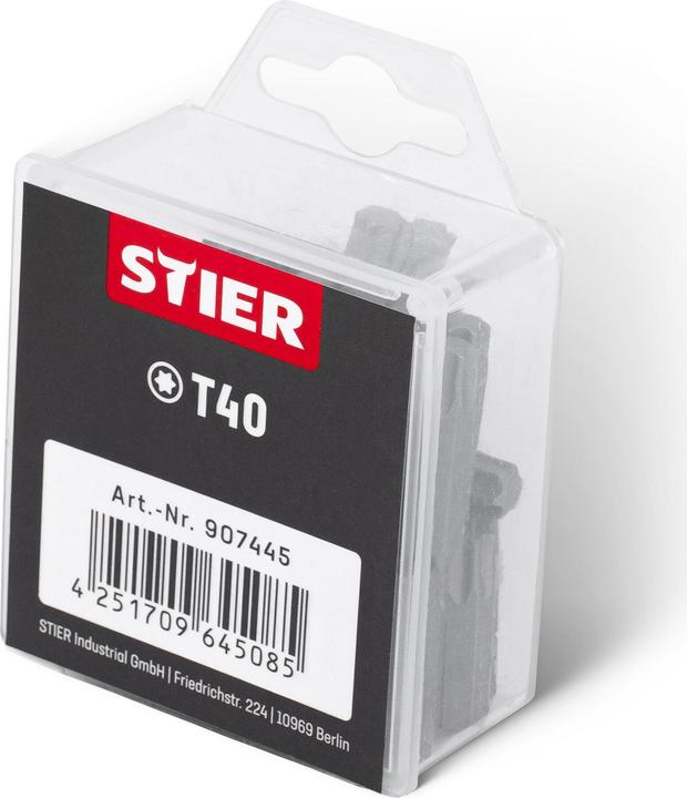 Image du produit Stier Grand pack d'embouts TORX® T40 (25mm)