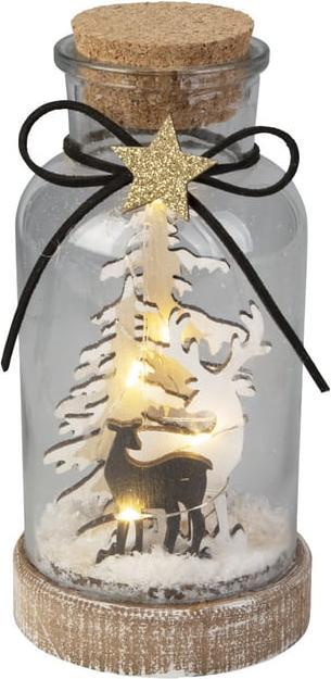 MICA Living LED-Flasche - aus Glas - ca. 8,5 x 18 cm