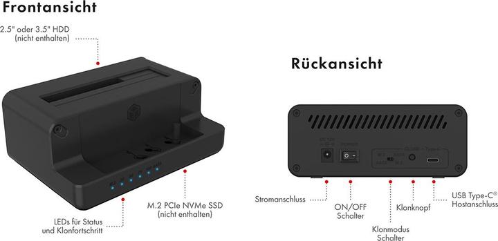 Image du produit Icy Box IB-2914MSCL-C31 (2.5", 3.5", M.2)