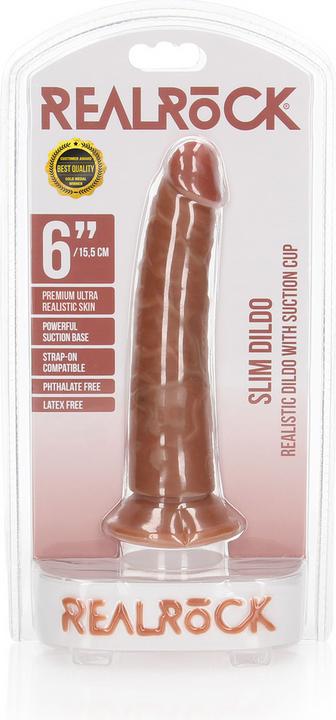Image du produit RealRock Dildo without Balls with Suction Cup - 6"/ 15,5 cm