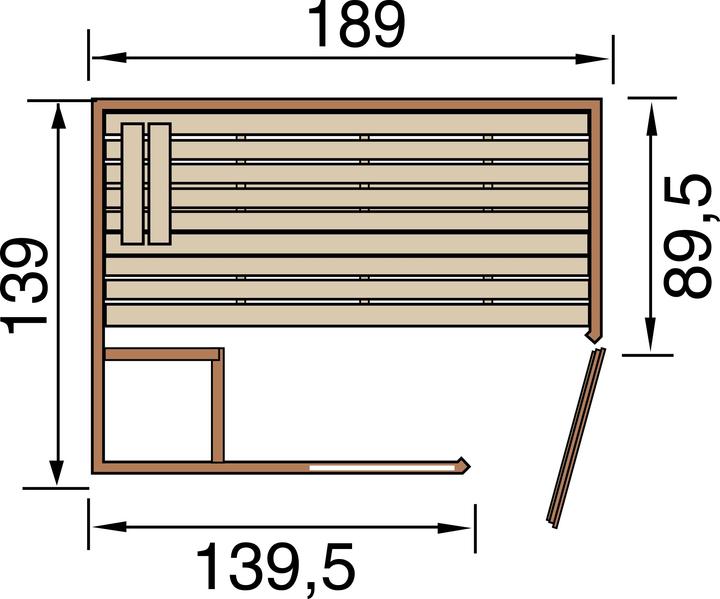 Produktbild Weka Holzbau Massivholzsauna VALIDA Eck 1 GTF (Ohne Ofen)