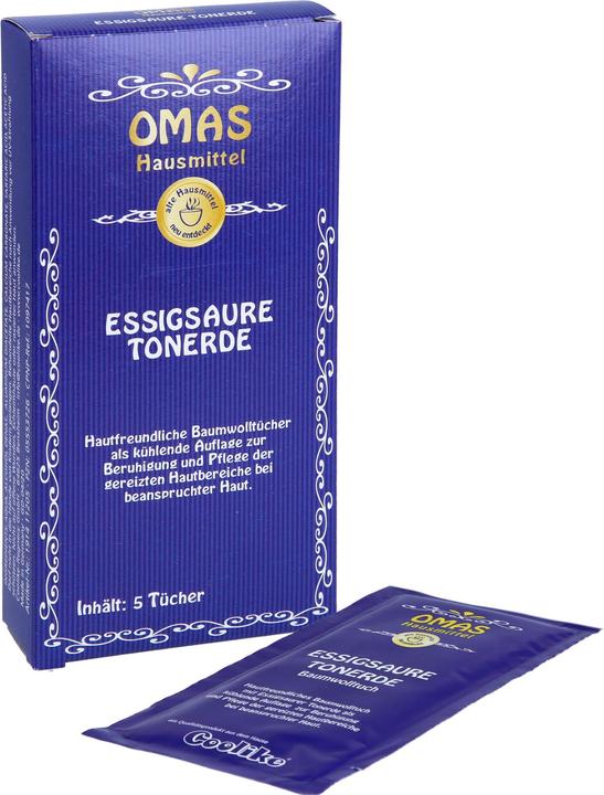 Produktbild Coolike Essigsaure Tonerde Baumwoll-Kompressen, 5 St. Tücher (Körperlotion)