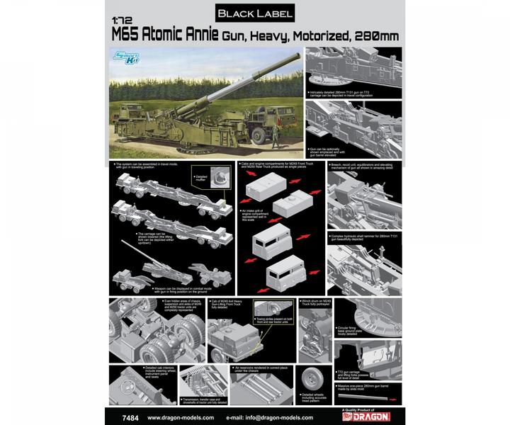 Produktbild 1:72 M65 Atomic Annie 280mm Heavy Gun