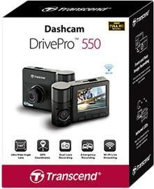 Actual product image Transcend Dashcam - DrivePro 550 - 128GB (suction cup mount) (Bluetooth, GPS receiver, Wi-Fi, Built-in display, UHD)