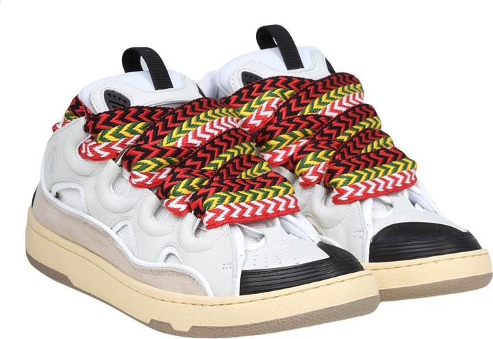 Produktbild Lanvin curb sneakers in leather and suede with multicolor laces (43)