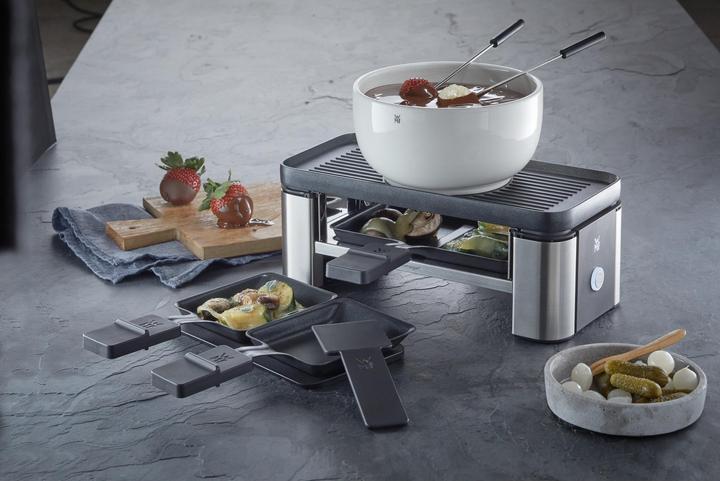 Productafbeelding WMF Raclette 2 personen tafelgrill 3 pannetjes chocoladefondue Keuken Minis 370W