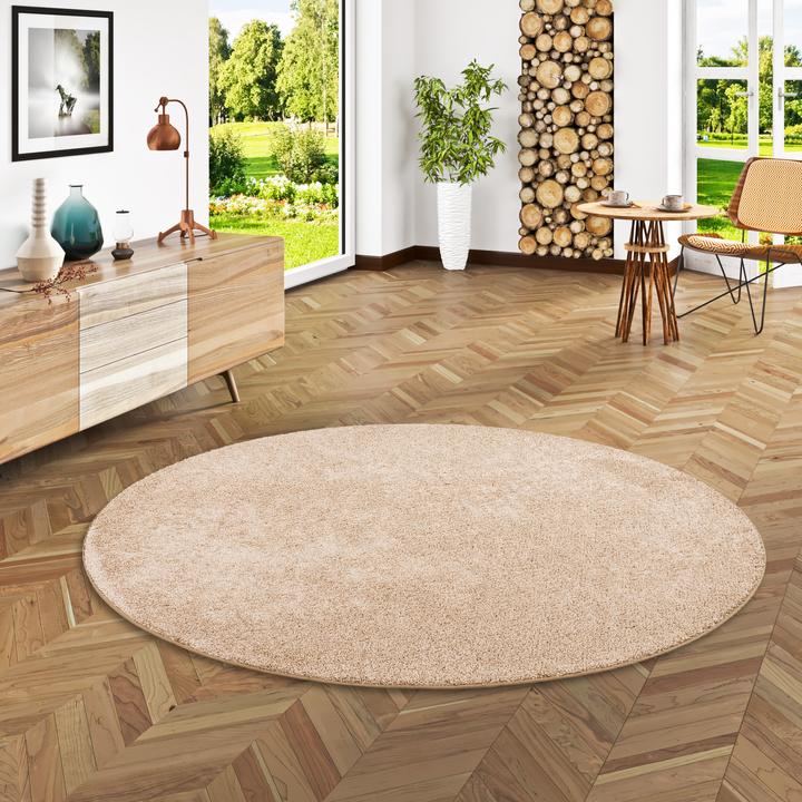 Produktbild Snapstyle Hochflor Velours Teppich Mona (Ø 100 cm)