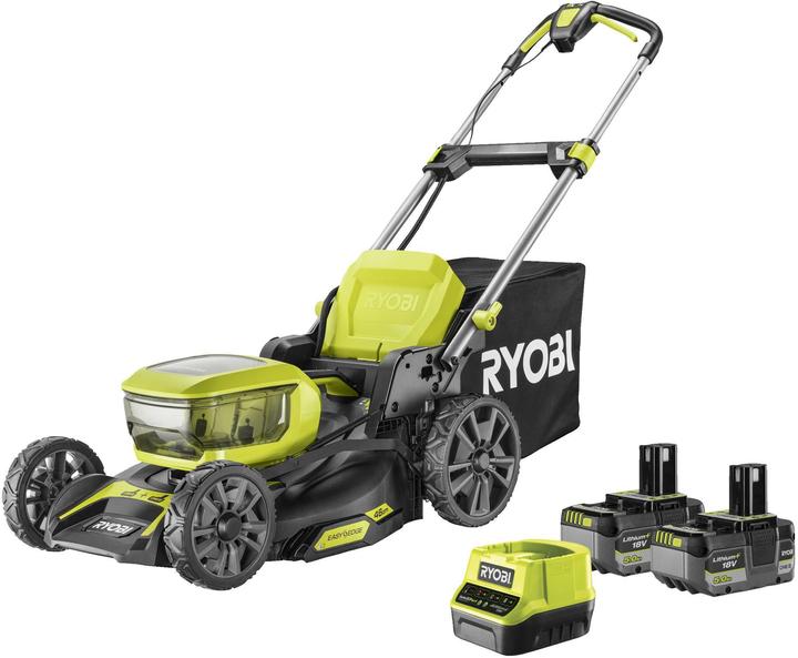 Ryobi Cordless lawn mower RY18 lmX46A-250 + 2x 5.0 Ah (Rechargeable battery operated)