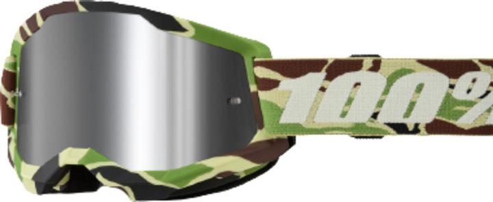 Produktbild 100% STRATA 2 Goggle War Camo - Mirror Silver Lens (War Camo, Silber)