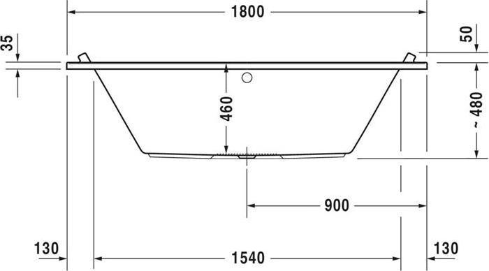 Immagine prodotto Duravit Vasca idromassaggio rettangolare STARCK 212 l 180x90 we 2 RS Air-System (212 l, 180 cm, 90 cm)