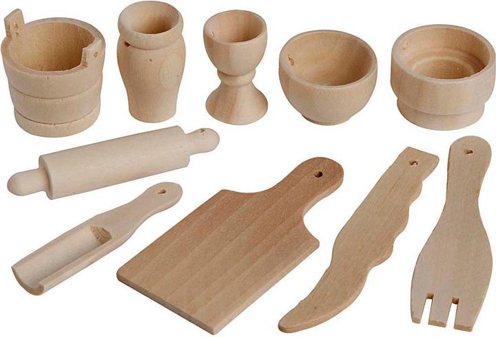 Creativ Company Ustensiles de cuisine en bois, 50 pcs.