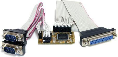 Produktbild StarTech .com 2 Seriell RS232 / 1 Parallel DB25 Kombo Mini PCI Express Schnittstellenkarte