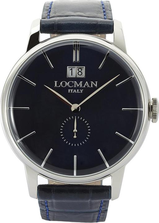 Produktbild Locman Italy Herrenuhr 1960 Big Date blau Ref. 0252 (Analoguhr, 41 mm)