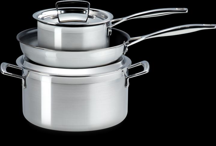 Produktbild Le Creuset 3-PLY 3-TLG. KOCHSET (24 cm, Pfannenset + Topfset, Edelstahl)