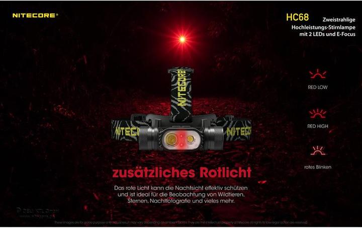 Actual product image Nitecore HC68 - 2000 Lumen, E-Focus (2000 lm)