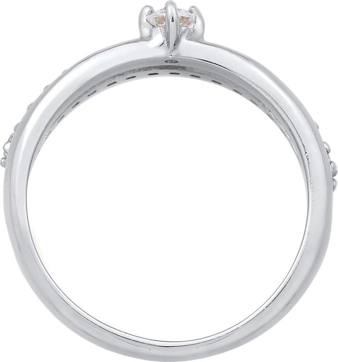 Image du produit Elli bague en cristal, set de bagues, bague solitaire (54, Argent 925)