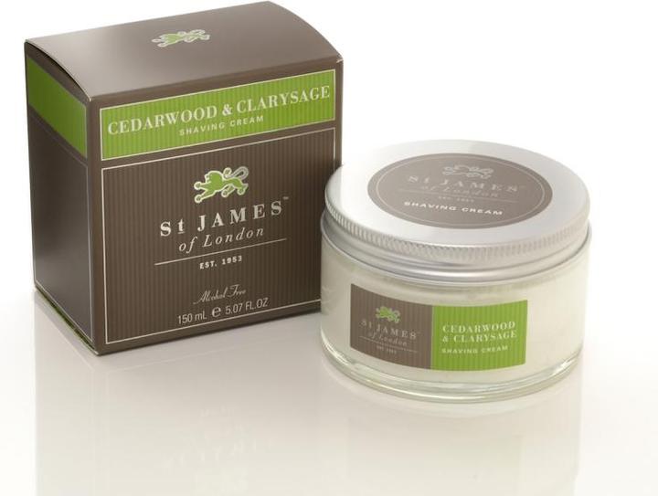 St. James of London Rasiercreme Cedarwood & Clarysage (150 ml, Rasiercreme)