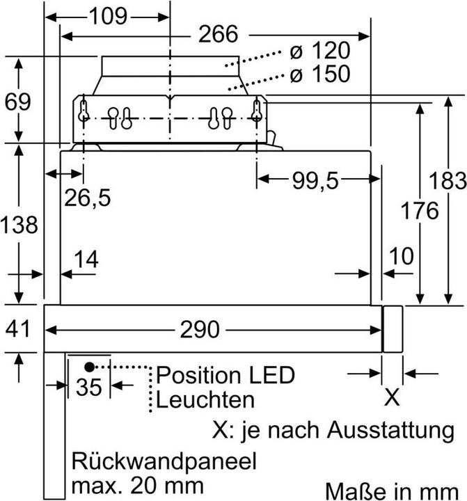 Produktbild Neff D46BR12X6 (Flachschirmhaube)